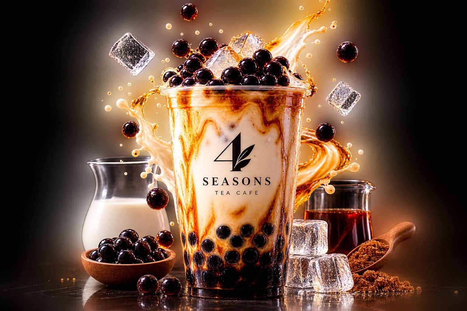 Lava Brown Sugar synthetic menu presentation